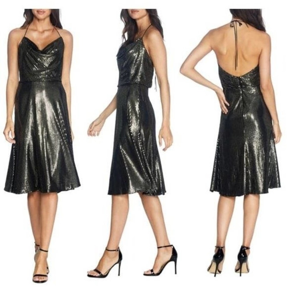 Dress the Population Black Midi Dress